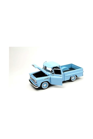 Motormax 1:24 W/b American Classics 1958 Chevrolet Apache Fleet Side Pickup Diecast Mavi