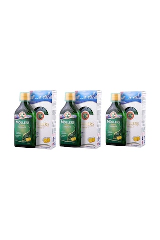Möller's Omega 3 Limon Aromalı Balık Yağı 3 x 250 ML