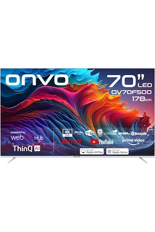 Onvo OV70F500 70" 4K Ultra HD WebOs Smart LED TV
