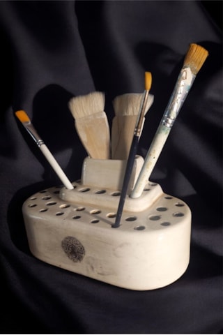 Resim Fırçası Tutucu Seramik Standı 19x10x10 Cm