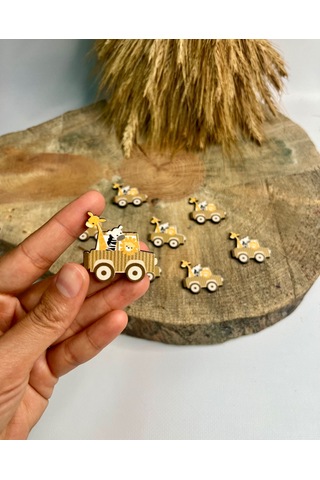 Mr. Home Ahşap Uv Baskılı Safari Figür Magnet