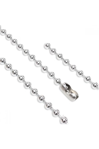Erkek Damla Çelik Zincir Kolye 6mm 9182 Gümüş