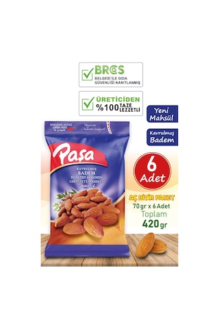 Paşa Kuruyemiş Badem 6 x 70 G