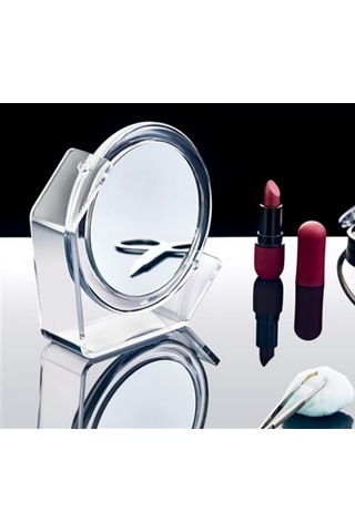 Periboia Oval Makyaj Aynası 360 Derece Dönen Çift Taraflı Yakınl Çok Renkli