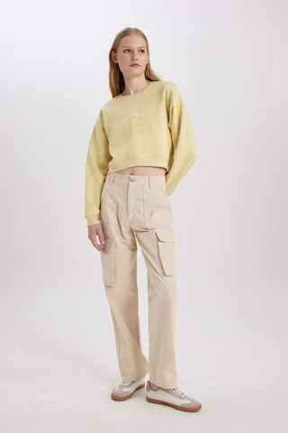 DeFacto Boxy Fit Bisiklet Yaka Baskılı Kalın Sweatshirt C5385AX23CWGN657