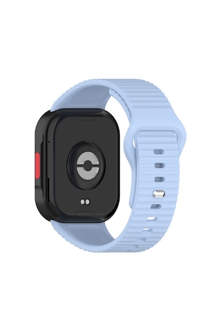 Redmi Watch 6 Silikon Kordon Tırtıklı Suya Dayanıklı Tasarım Açık Mavi