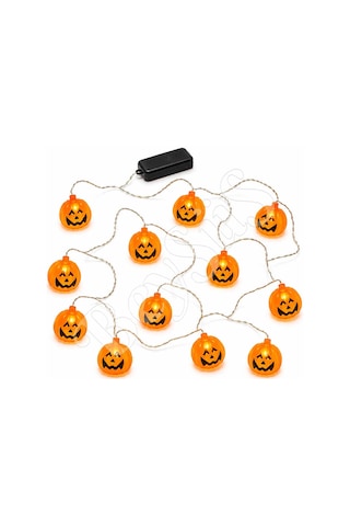 Beysüs Cadılar Bayramı Halloween Pilli Balkabağı Led 12 Li Turuncu