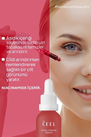 The Ceel Aha Bha Cilt Tonu Eşitleyici, Canlandırıcı, Yenileyici Kırmızı Peeling Serum 30 ml