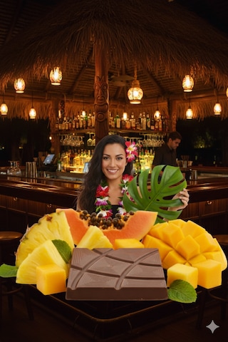 Tropikal Meyveli Sütlü Çikolata 5 Li Set Bolu Çikolatası- Gerçek Ananas, Mango Ve Papaya