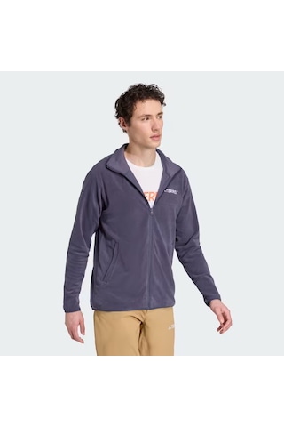 Adidas Multi Essentials Fermuarlı Erkek Polar Ceket Jm3116 Gri