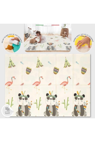 Elele Panda Katlanabilir Oyun Matı Oyun Halısı 180x200x1 Cm Xfd217 Panda