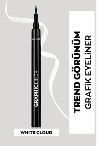 Avon Graphic Liner Keskin Uçlu Likit Eyeliner White Cloud