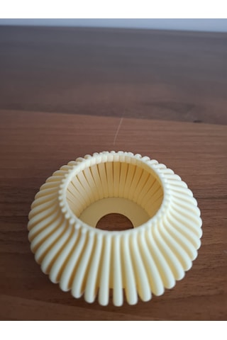 İkili Elmas Çizgili Tealight Mumluk Krem