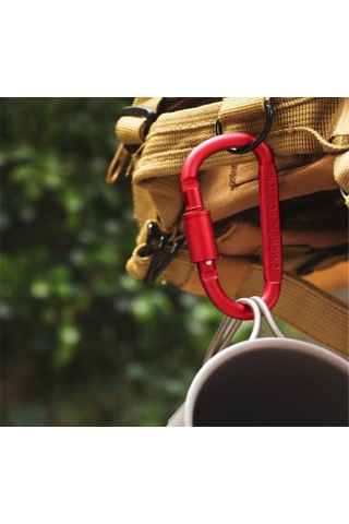 Vkemall Kırmızı 8cm Kaliteli Alüminyum D-halka Tırmanma Kilitli Kanca - Dayanıklı, Hızlı Takma, Güvenli Kilit Mekanizması Gümüş