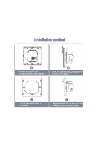 Hfambition Wifi Akıllı Dokunmatik Termostat, Tuya Uygulaması İle Kontrol, Beyaz Işık, 3a Su Isıtma, Sıcaklık Regülatörü 5-90 C