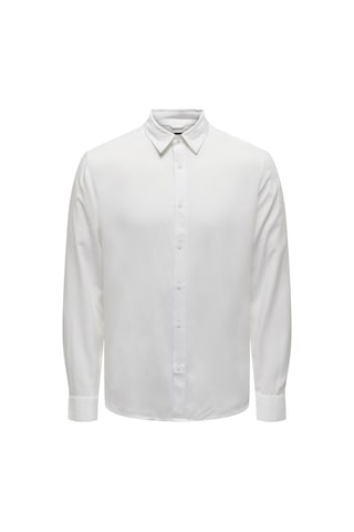 Only & Sons Erkek Viskon Gömlek 22027792 Beyaz