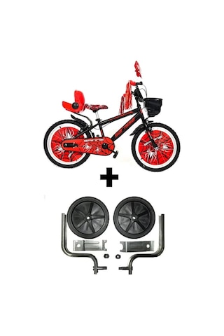 Sarissa Spinne 20 Jant 6 Ve 10 Yaş Çocuk Bisikleti Kırmızı + Yan Destek Tekeri Kırmızı