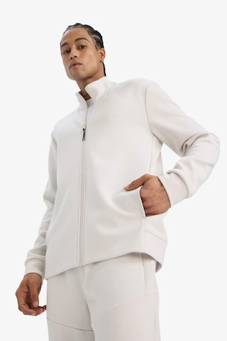 Defacto Defactofit Standart Fit Dik Yaka Skuba Dalgıç Kumaş Fermuarlı Hırka E9337ax25aubg721 Bej