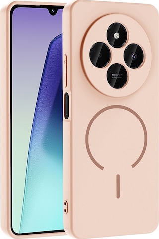 Redmi 14c Kılıf M-safe Şarj Özellikli Sys Meta Kapak - Rose Pembe Rose Pembe
