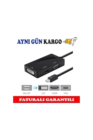 Mini Displayport To Hdmi Vga Dvi Çevirici