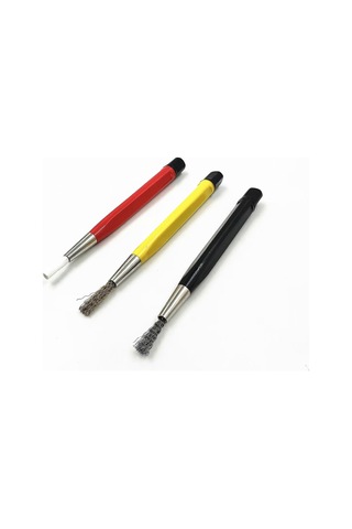 Çizik Fırçası Seti, Kalem Tarzı Hazırlık Zımpara Fırçası, Çelik, Pirinç, Fiberglas, Naylon Yedek Uçları Mücevher, Saat, Madeni Para Temizliği İçin