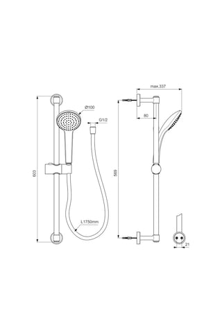 Ideal Standard Bd142xg Idealrain 100 Sürgülü Duş Seti Mat Siyah Siyah