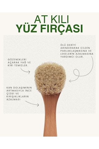 Doğal At Kılı Yüz Fırçası
