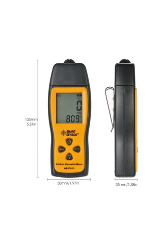 Springsun Akıllı Sensör El Tipi Karbon Monoksit Ölçer Yüksek Hassasiyetli Co Gazı Test Cihazı Monitör Dedektör Ölçer Lcd Ekran