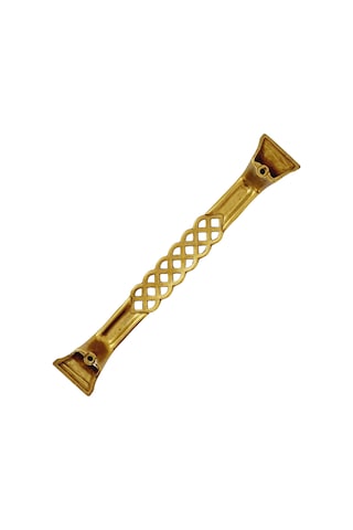 Metal Kulp Kristal Antiksarı 128mm - 5 Adet Sarı