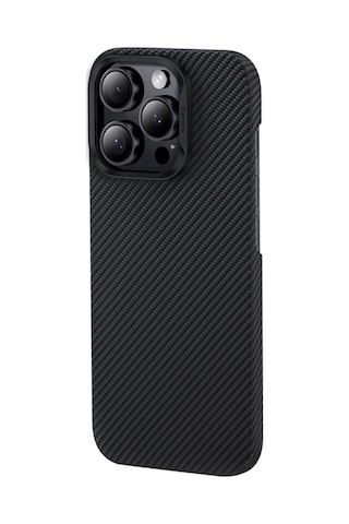 Apple Uyumlu iPhone 16 Pro Max Kılıf Benks M-safeli Metal Kamera Çerçeveli Magnetik Armorair 600d Kevlar Siyah