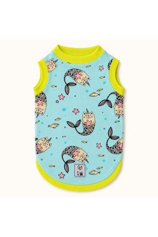 Miniş Mermaid Dream Küçük Irk Köpek Esnek Penye T-shirt-21573