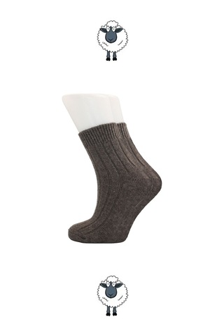 Kadın Lambswool Yün Kışlık Çok Renkli Yarım Konç Çorap 6'lı Paket Çok Renkli