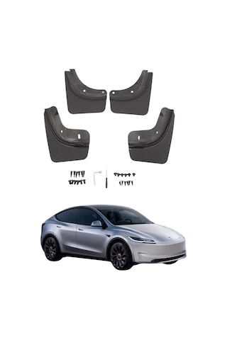 Tesla Juniper Ön Ve Arka Paçalık  Model 4 Adet Siyah