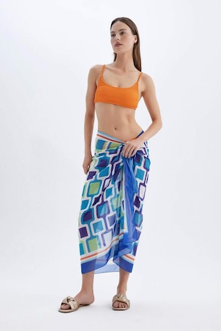 DeFacto Regular Fit Desenli Vual Pareo-Fall in Love D2745AXNSTR406 Turkuaz