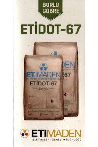 Etidot 67 Borlu Gübre 20KG Toz Ambalajında Zirai Bor