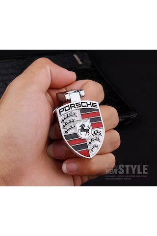 Silver Metal Premium Anahtarlık Pors Che Uyumlu Anahtarlık