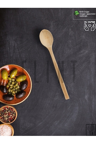 Gürgen Ağacı El Yapımı Tahta Ahşap Kaşık Mutfak Yemek Kaşığı 20cm