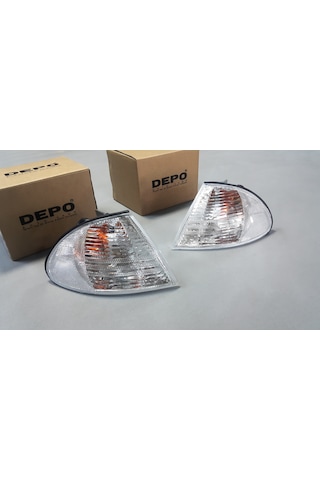 2 X Bmw 3 Serisi E46 98-01 Sedan Ön Sinyal Beyaz Sağ Sol Takım