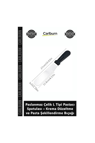 Özel Üretim Paslanmaz Çelik L Tipi Pastacı Spatulası Krema Düzeltme Pasta Şekillendirme Bıçağı