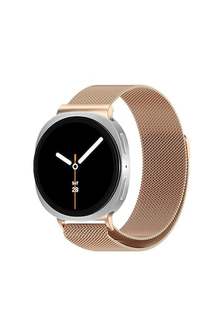 Samsung Galaxy Watch 8 40mm 44mm Uyumlu Manyetik Milanese Loop Metal Kordon