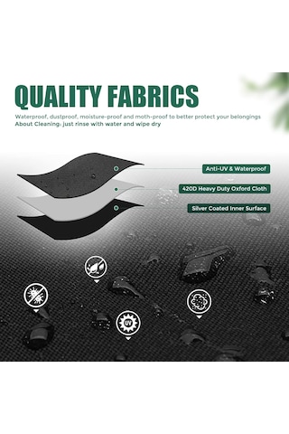 Veranda Yastık Depolama Çantası, Dış Mekan Mobilyaları Yastıkları İçin 68 İnç Depolama Çantası Altın