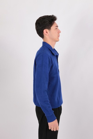 Five Pocket Fp24b2105 Erkek Dik Yaka Çıt Çıtlı Sweatshirt Sax