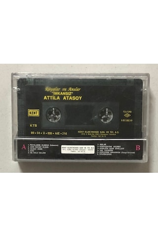 Atilla Atasoy Imkansız - Rüyalar Ve Anılar Kaset Orjinal Dönem Kağıt Baskı