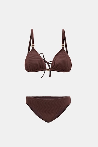 Assos Mocha Kahverengi İp Bağlamalı Üçgen Bikini Takım Kahverengi