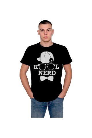 Kool Nerd Havalı İnek Gözlük Papyon Kep Tişört Unisex T-shirt 001