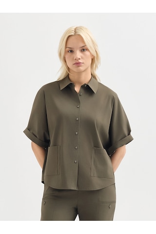 Karaca Kadın Regular Fıt Gömlek-haki 12.25w.04.100 Haki