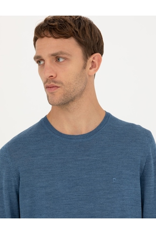Pierre Cardin Erkek Mavi Triko Kazak 50270054-vr036 Mavi