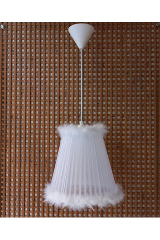 N-11 Beyaz Organze Yatak Odası Çocuk Ve Bebek Odası Avize Beyaz