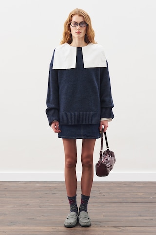 Chunky Oversıze Kazak Lacivert Lacivert