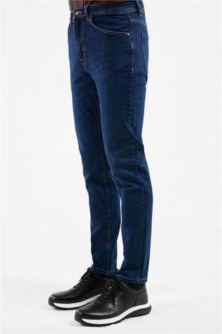 İmza Lacivert Gabardin 5 Cep Düz Paça Casual Slim Fit Pamuklu Denim Pantolon 1023255160 Lacivert